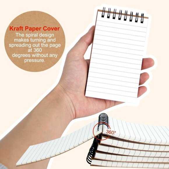 Memo Pads 24 packs, Small 3x5 Spiral Notepads, Office Style Mini Notebook, Small - Picture 3 of 9